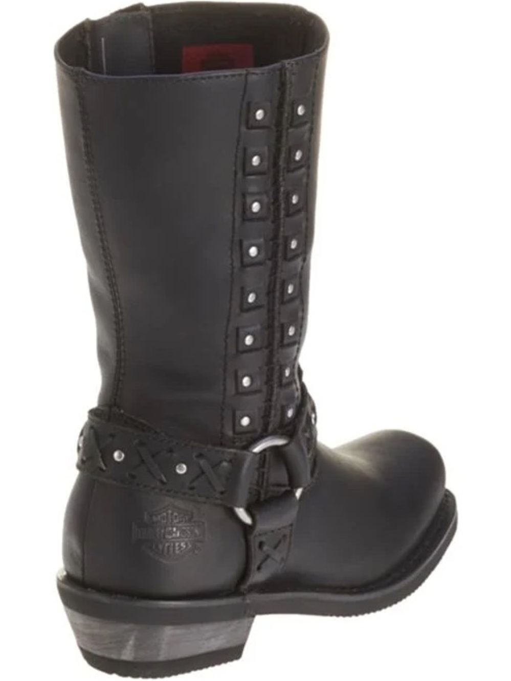 Harley-Davidson Auburn Black Leather Harness Motorcycle Boots Women’s Size 6 - Picture 2 of 6